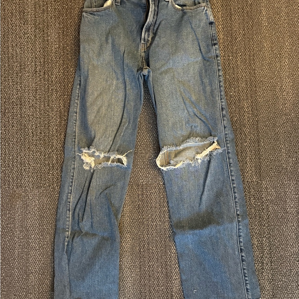 Men's Blue Distressed Jeans
